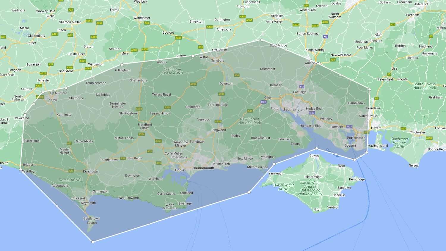 BMS Area Coverage Map